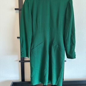 Vintage Elegant Green Women's Dress
